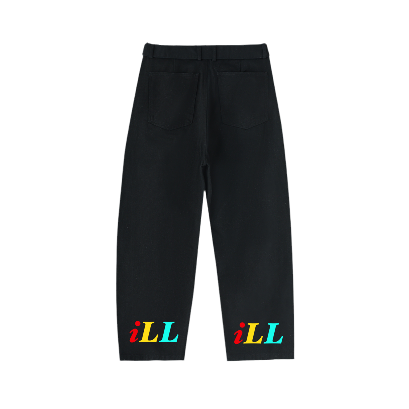 Twisted-Seam Belted Curved-Blade Pants