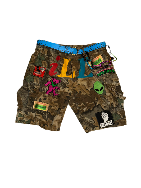 ARMY FATIGUE SHORTS (hand made )